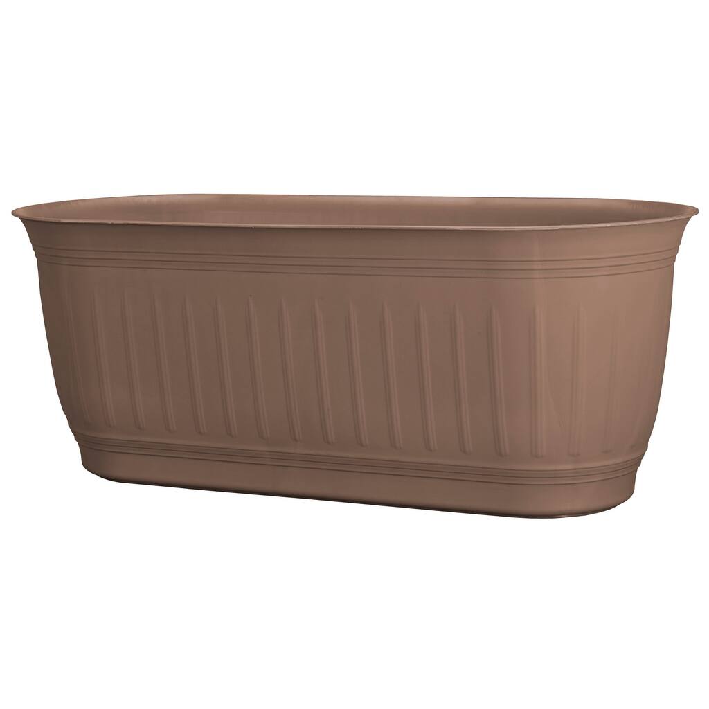 Bloem Colonnade Wood Resin Window Box Planter 24" Dark Earth Brown - 24