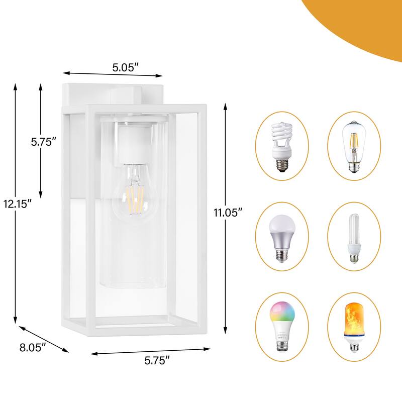 Outdoor Wall Sconce with Clear Glass