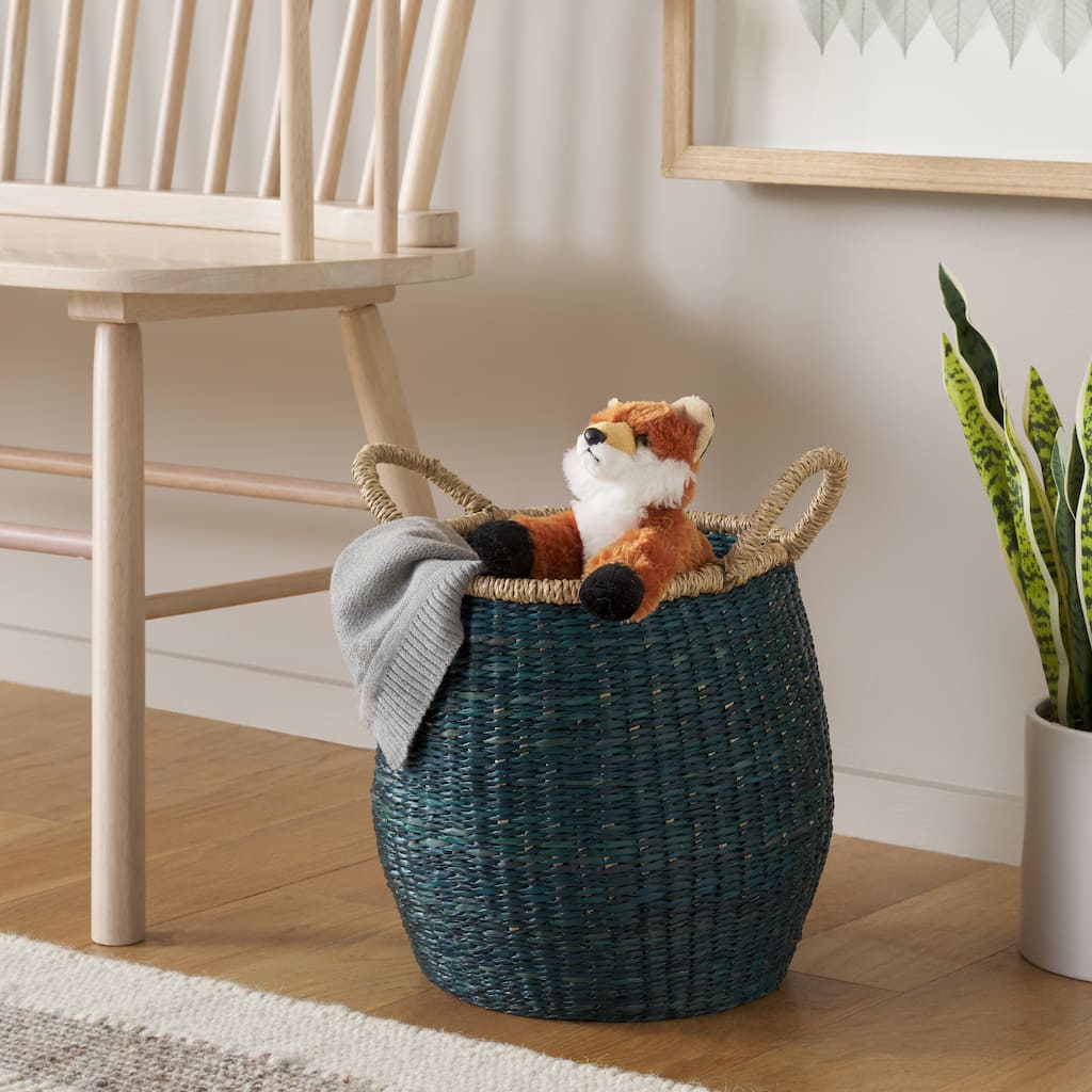 SAFAVIEH Home Estra Basket with Handles - 12"W x 12"D x 14"H