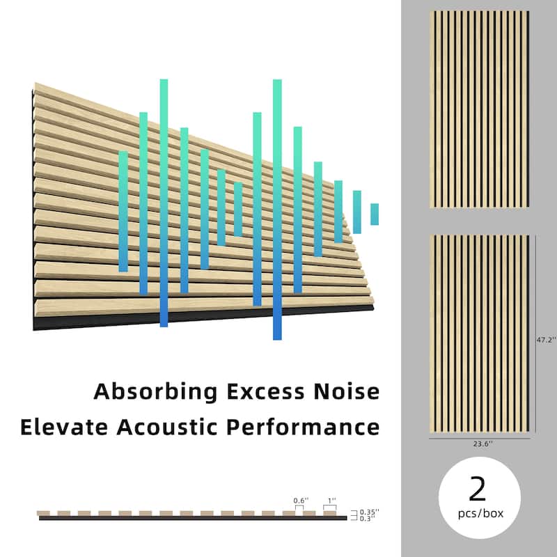 Acoustic Soundproof Slat Wall Panels 3D Decorative Wall Paneling