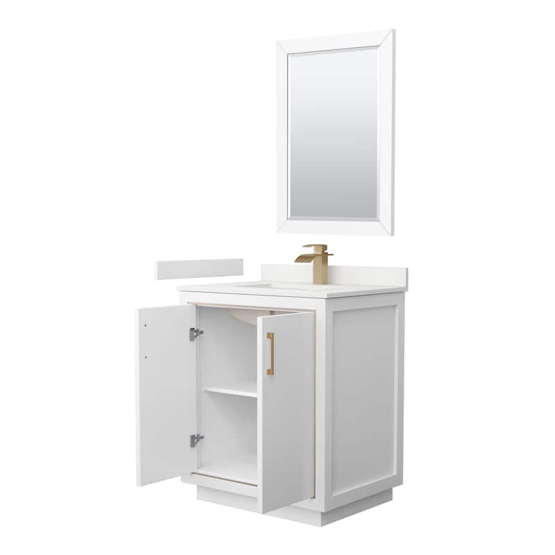 Icon 30-inch Single Vanity, Quartz Top, 24-inch Mirror