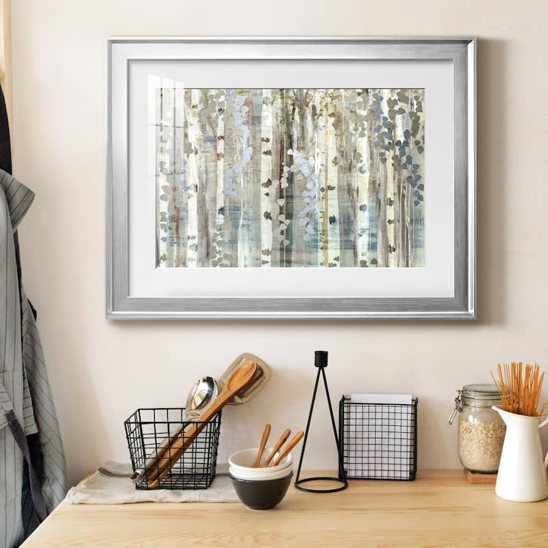 Birch Wood Meadow Premium Framed Print - Ready to Hang
