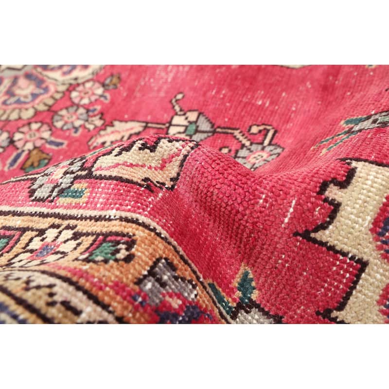 ECARPETGALLERY Hand-knotted Antalya Vintage Red Wool Rug - 6'3 x 9'4