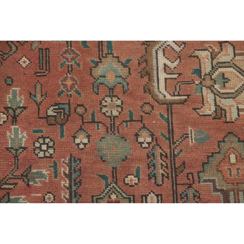 Handmade Geometric Tabriz Persian Vintage Rug Oriental Wool Carpet - 9'10" x 12'7"