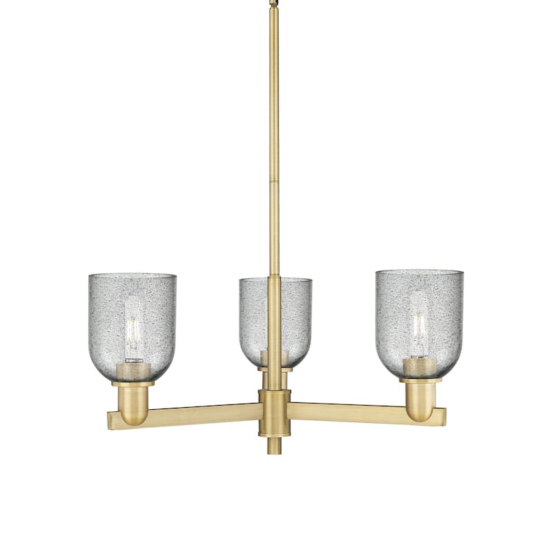 Innovations Lighting 716-3CR-11-27 Caledonia Chandelier Caledonia 3 - Brushed Brass / Charcoal