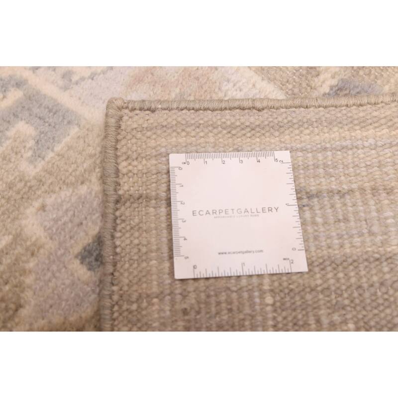 ECARPETGALLERY Hand-knotted Finest Oushak Khaki Wool Rug - 8'11 x 12'3
