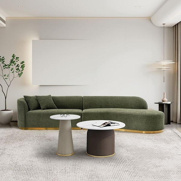 Manhattan Comfort Contemporary Daria Linen Sofa Sectional with Pillows in Ivory Manhattan Comfort Contemporary Daria Linen Sofa Sectional with Pillows in Ivory