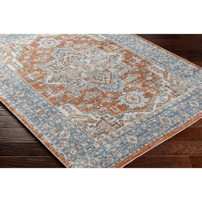 Livabliss Traditional Lillian Medallion Washable Area Rug
