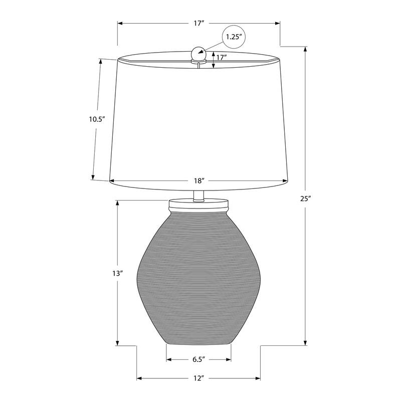 Lighting, 25"h, Table Lamp, Cream Concrete, Beige Shade, Contemporary