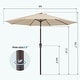 preview thumbnail 56 of 76, 9-ft Patio Market Umbrella with Tilting Pole, Waterproof & Breathable Canopy