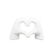preview thumbnail 1 of 0, 7.5"L White Ceramic Heart Hand,Gloss White