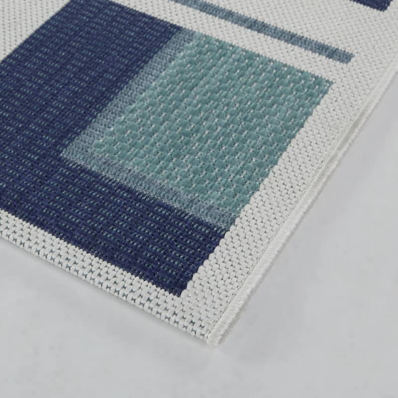 Francesco Modern Geometric Checkered Indoor/Outdoor Area Rug