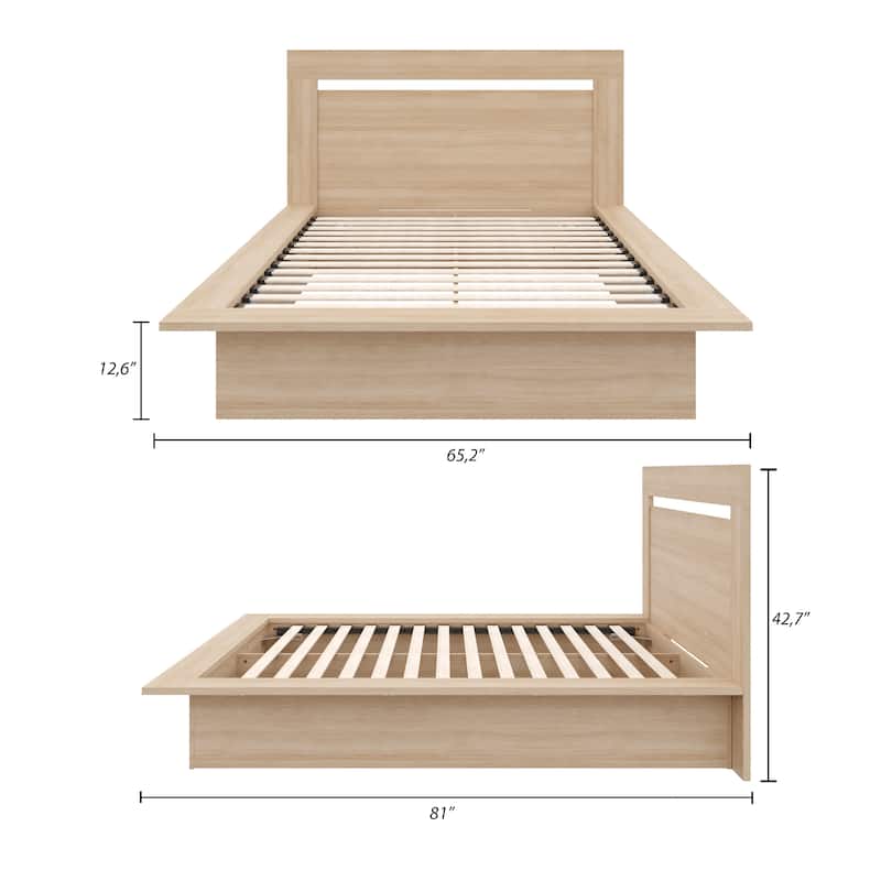 Malibu Platform Bed with Headboard