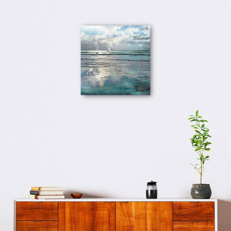Indigo Seas By Studio Arts Canvas Art Print