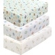 preview thumbnail 37 of 54, Polka Dot Animal Bear Friends ABC&123 Unisex Multi-color Cotton Toddler/Baby Crib Child Fitted Sheet Set (Pack of 3) - N/A Farm Friends
