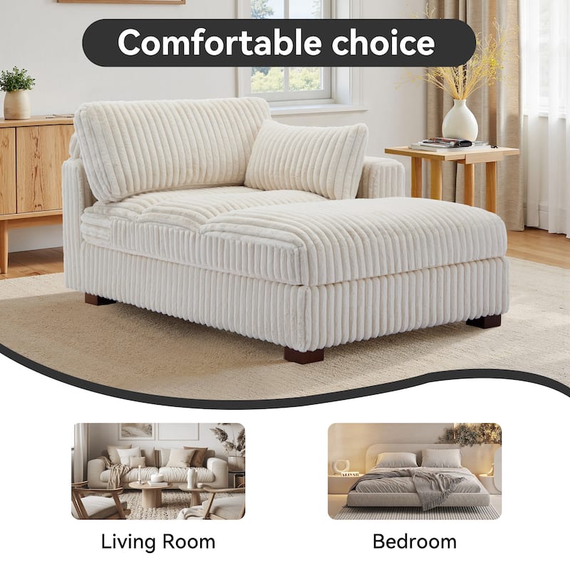 Oversized L-Shape Upholstered Chaise Lounge Sofa Couch