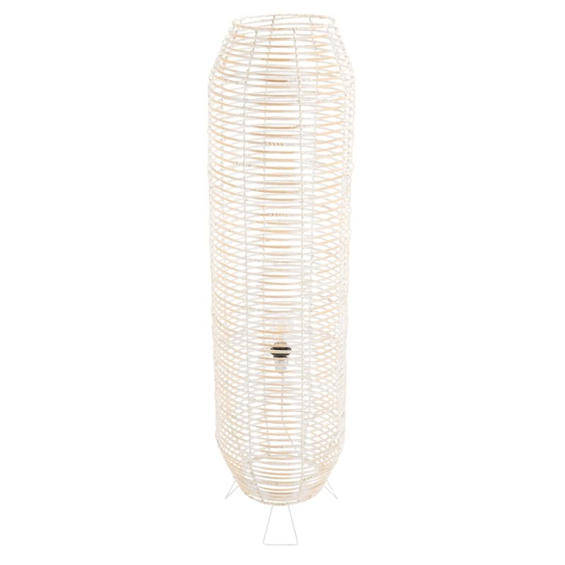 SAFAVIEH Lighting Wilde Tropical Coastal Boho 50-inch Floor Lamp - 13 in. W x 13 in. D x 50 in. H