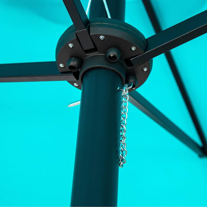 Ainfox 15-foot Double-sided Solar LED Lighted Patio Umbrella