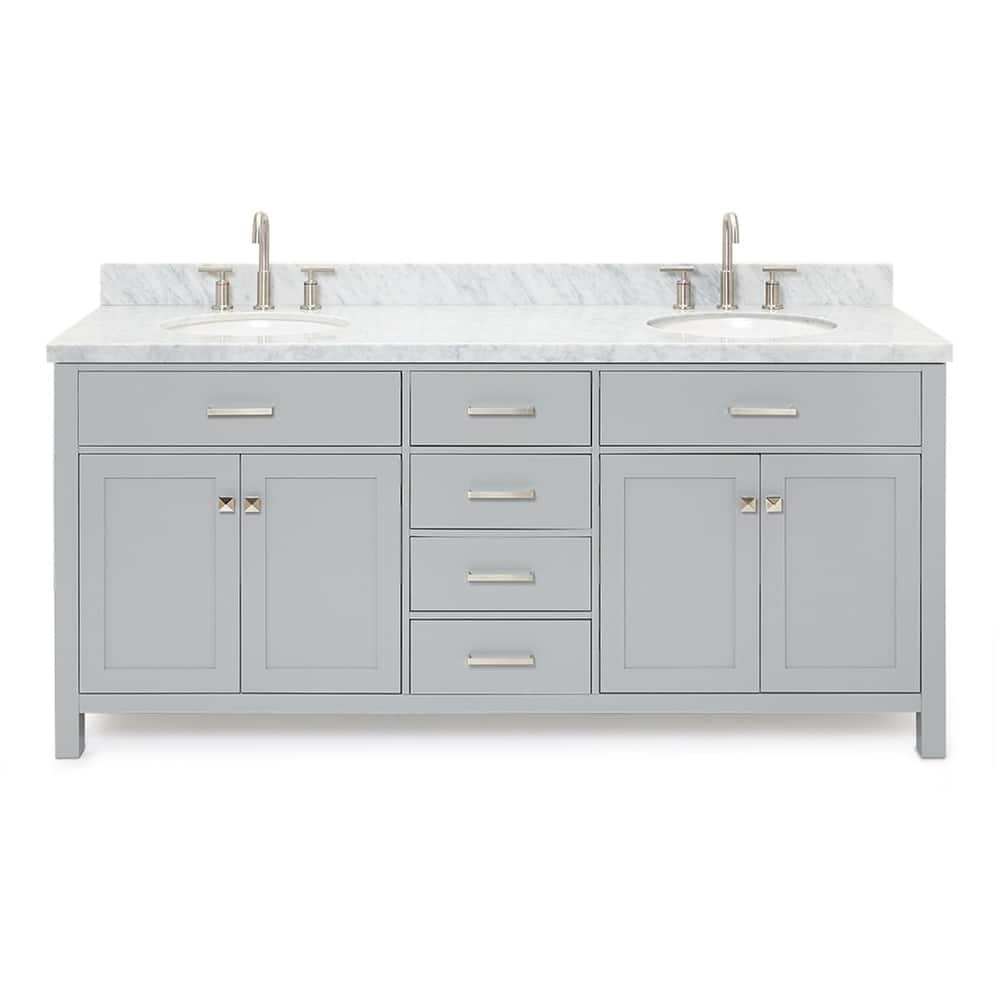 Ariel H073DCWOVO Bristol 73" Free Standing Double Oval Basin Vanity