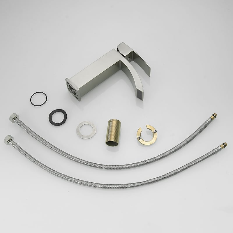 Single Hole Single-Handle Bathroom Faucet in Brushed Nickel