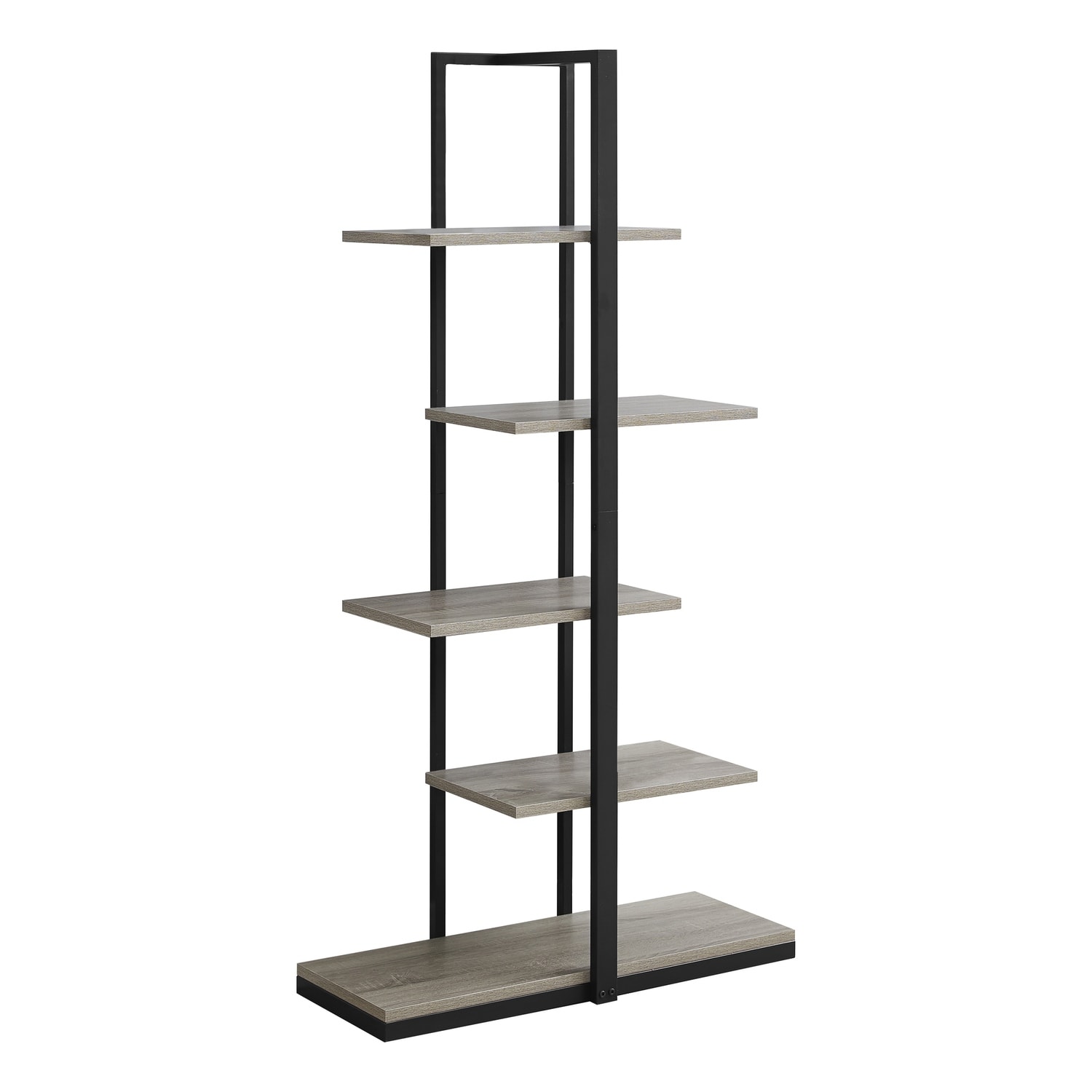 32-Inch High Low Wooden Bookcase with 2 Open Shelves in Walnut Finish for Storage and Display - 32