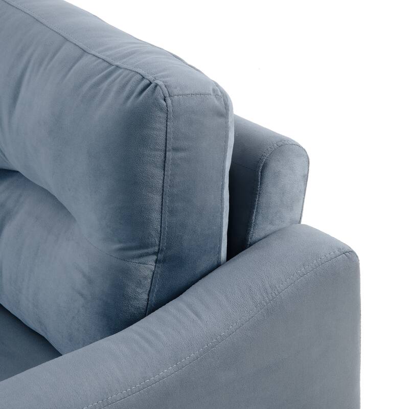 Velvet Sectional Sofa, Plush Comfort for Living Room Small Spaces
