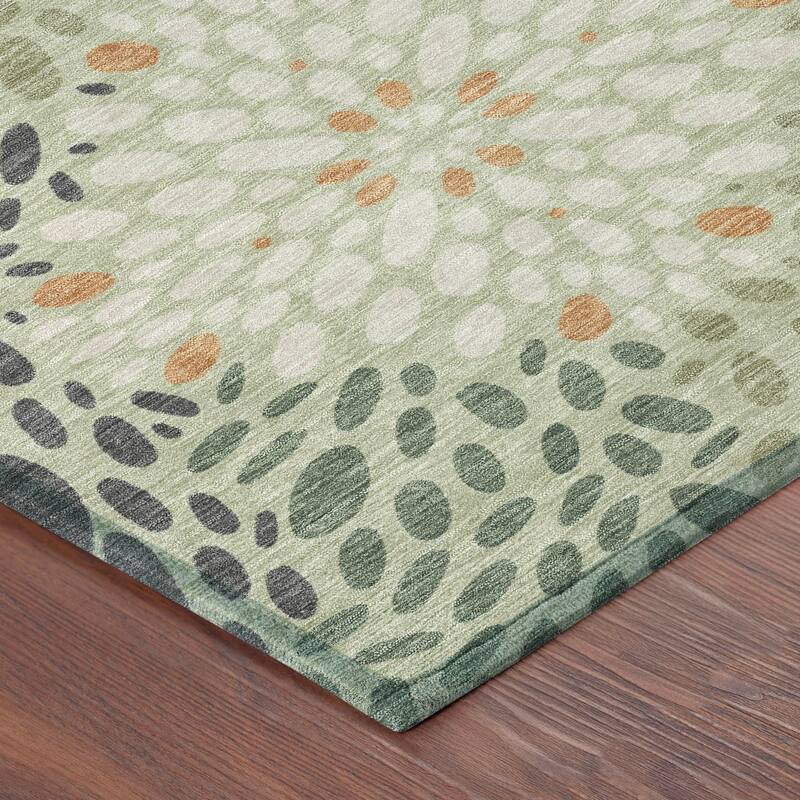 Machine Washable Indoor/ Outdoor Modern Genoa Chantille Rug
