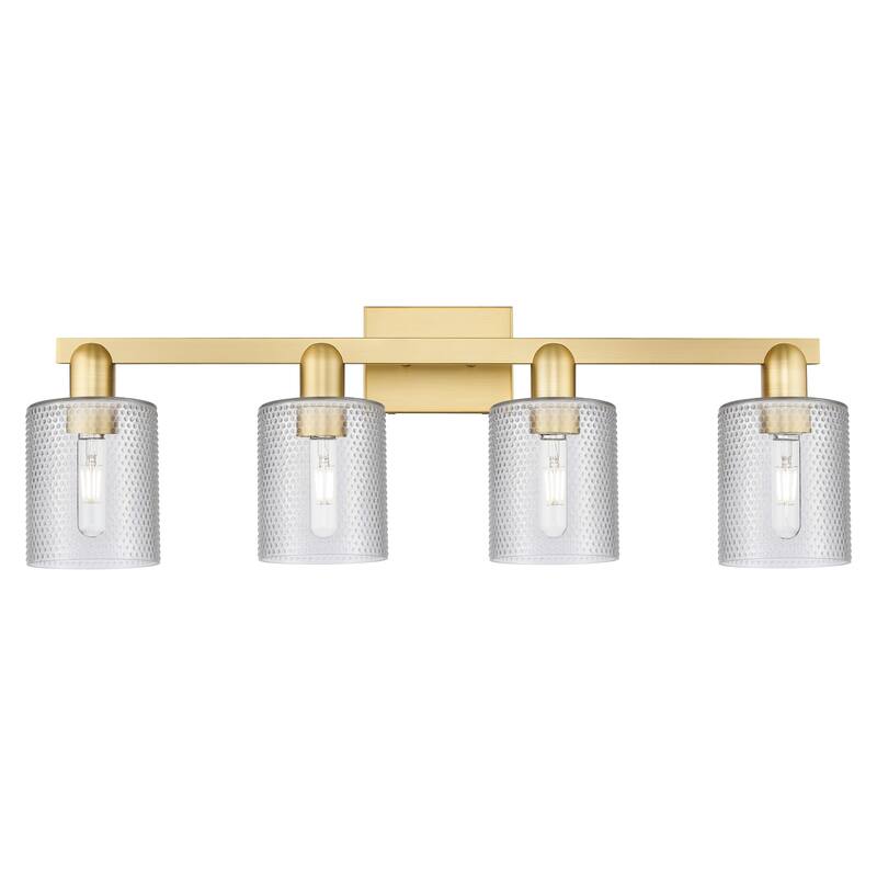 Innovations Lighting Endless Possibilities Arcadia - Cobbleskill - 4 Light 32" Bath Vanity Light - Clear/Satin Gold