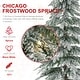 preview thumbnail 50 of 58, Glitzhome Pre-Lit Flocked Pencil Spruce Artificial Christmas Tree with Warm White Lights