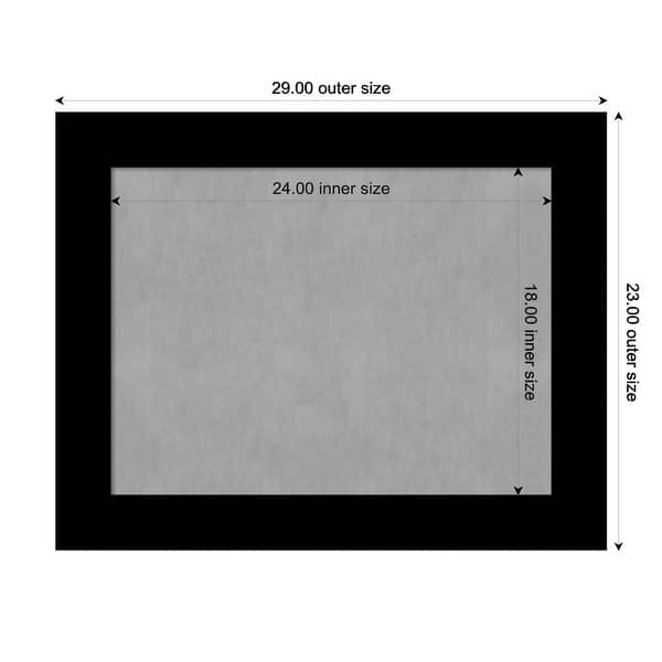 dimension image slide 2 of 17, Amanti Art Basic Black Framed Magnetic Board