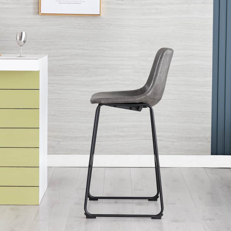 Corvus Thurso Faux Leather 30-inch Bar Stool (Set of 2)