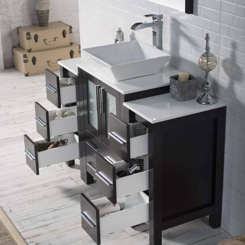 Blossom Sydney 48" Bathroom Vanity with Double Side Cabinets & Mirrors