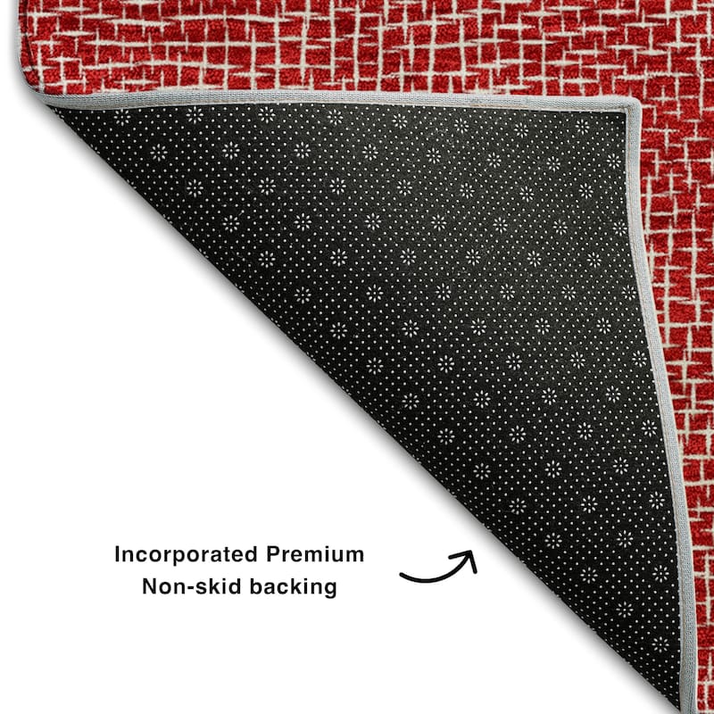 Premium Washable Super Soft Geo Hatchy Mayfield Rug
