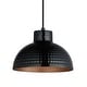 preview thumbnail 1 of 8, Maxim 35142 Rockport 10" Wide Mini Pendant with Hammered Metal Shade Black / Antique Copper