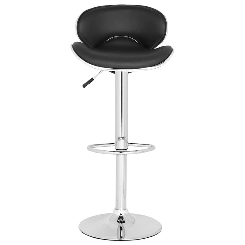 SAFAVIEH Dayle White Adjustable 24-30-inch Swivel Bar Stool - 17.9" x 18.5" x 31.7" - 17Wx19Dx38H