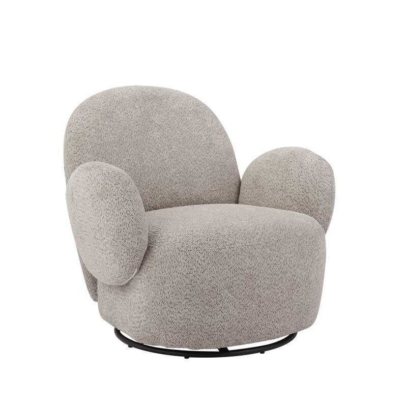 21 Inch Seat Wide Accent Chair With Swivel Function