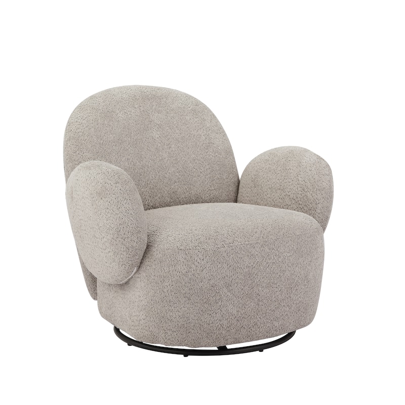 Fabric Swivel Accent Chair with 360° Rotation Modern Lounge Chair (260lb Capacity)
