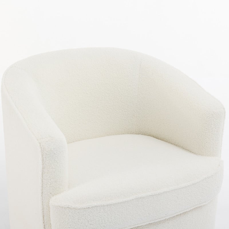 SEYNAR Modern Boucle Upholstered 360 Degree Swivel Accent Club Chair Set of 2