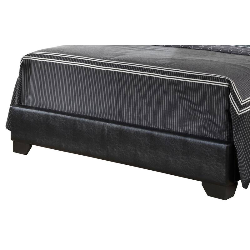 Queen Size PU Elegant Platform Bed with Foam Support