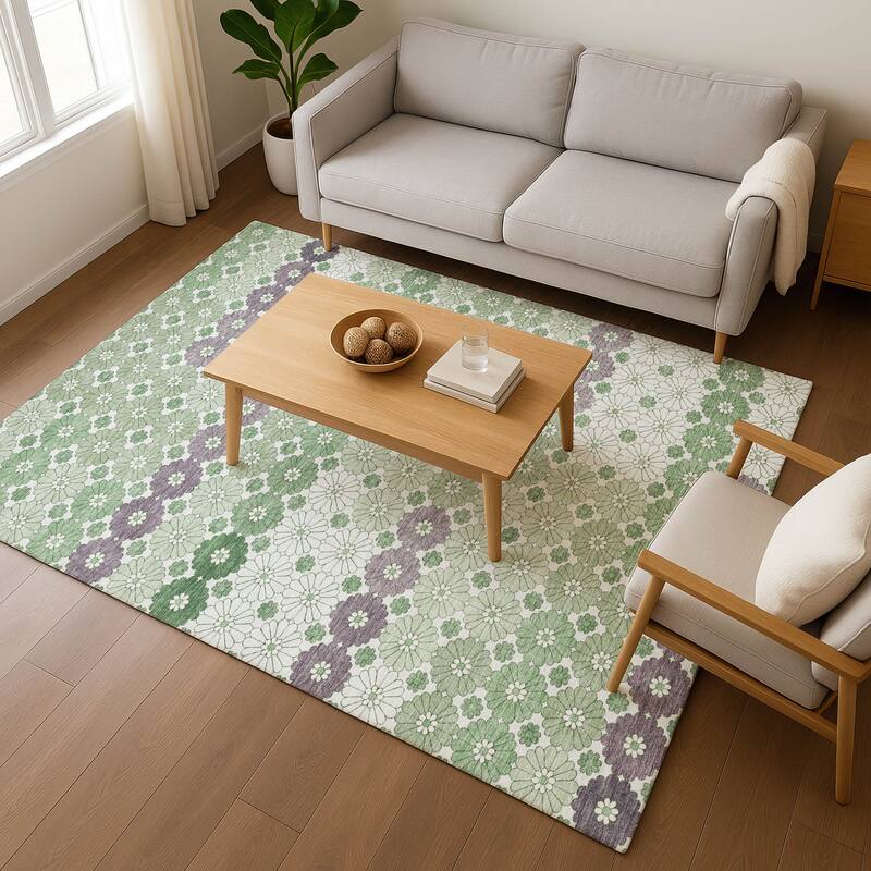 Premium Washable Super Soft Whimsy Mosaic Mayfield Rug