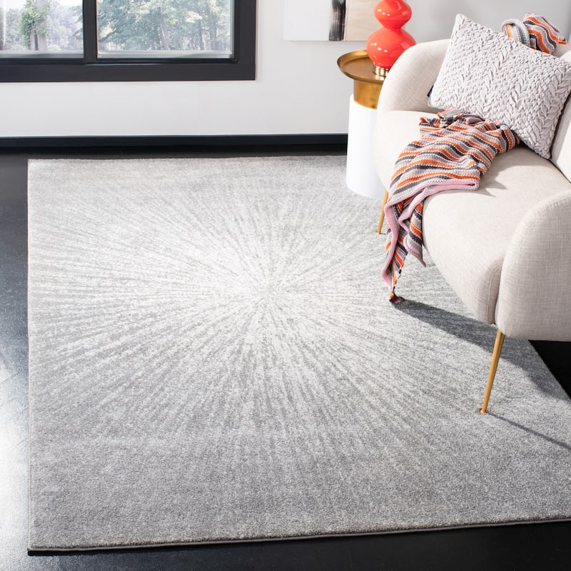 SAFAVIEH Evoke Coralee Abstract Boho Burst Rug - 9' x 12' - Dark Grey/Ivory