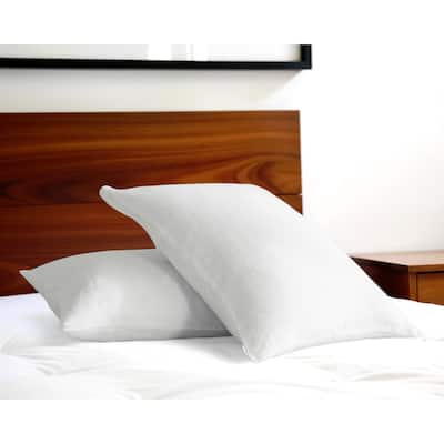 HomeRoots Set of Two Ivory Linen Pillowcases