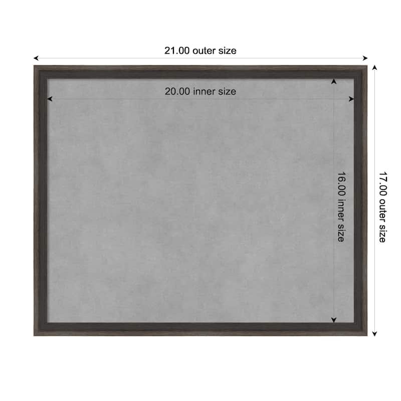 Amanti Art Hardwood Wedge Chocolate Framed Magnetic Board - Board Size 20x16