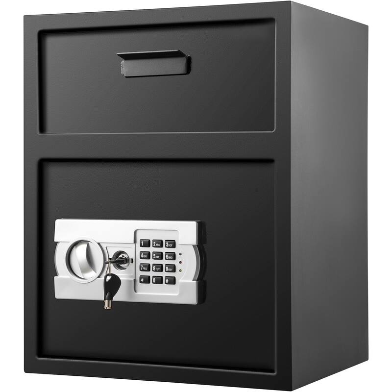 Digital Depository Safe 1.7 Cubic Feet Made of Carbon Steel Electronic Code Lock Depository Safe with Deposit Slot