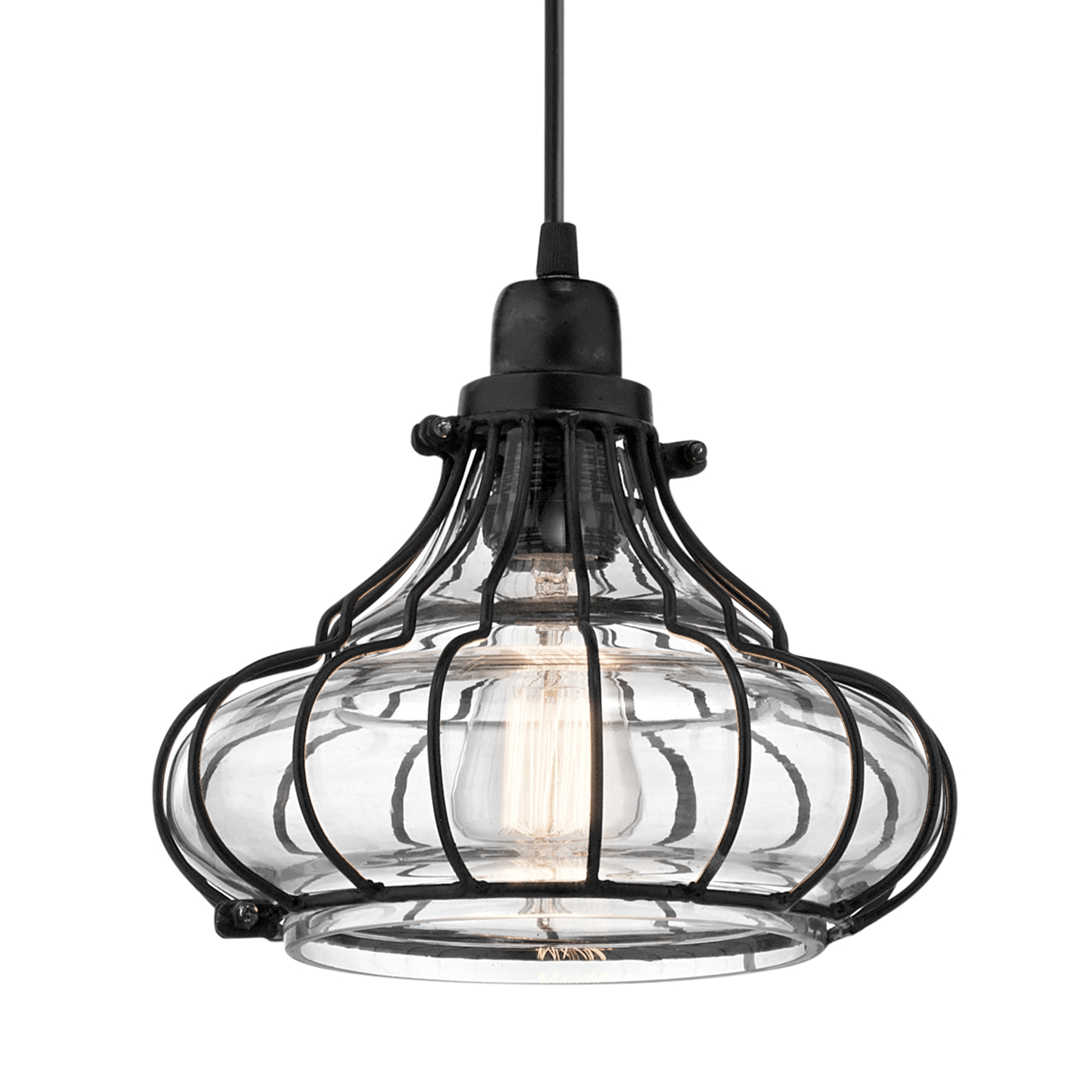 Black conical pendant light deals