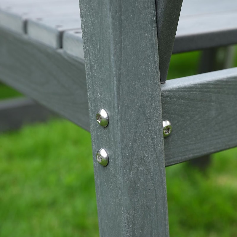 HDPE Outdoor Terrace Dining Chair Set, Low Maintenance - For Gardens, Backyards And Decks - (Backrest)