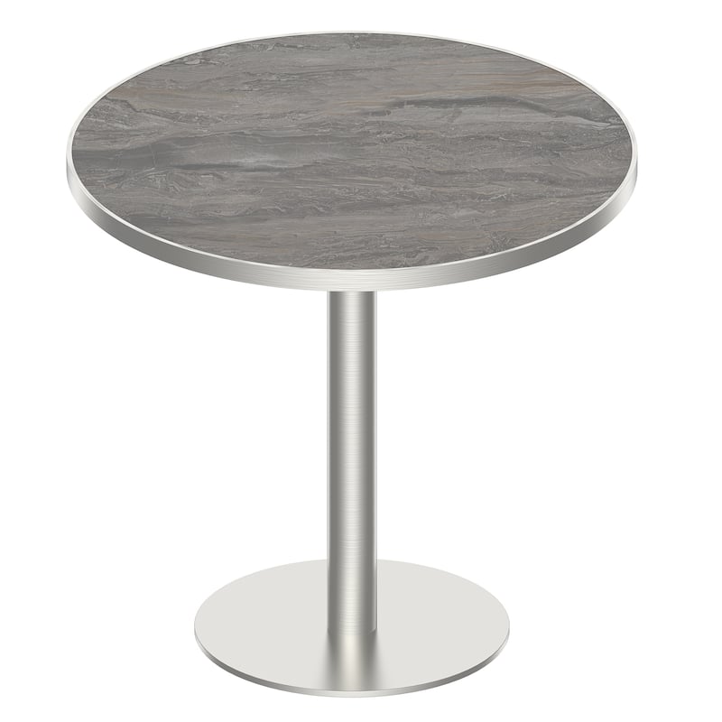 Square Modern Dinning Table 31.5 inches Bistro Table Tulip Table with Faux Marble top, Sturdy Metal Frame Diameter