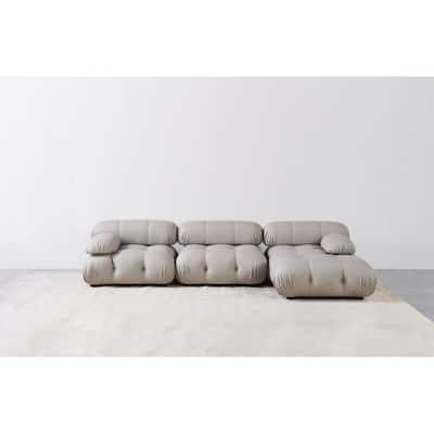 Daejuan 4 Pieces Faux Leather Sectional