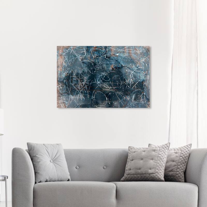 Wynwood Studio Canvas Abstract Blue Dreamer Blue and Modern & Contemporary Wall Art Canvas Print - 30 x 45
