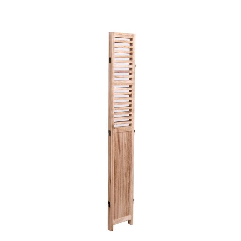 4/6 - Panel Solid Wood Folding Room Divider, Natural